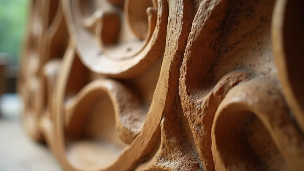 Abstract wood carving