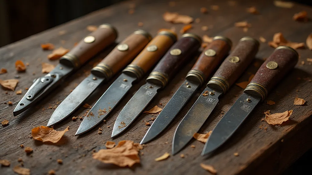 Collection of antique penknives.