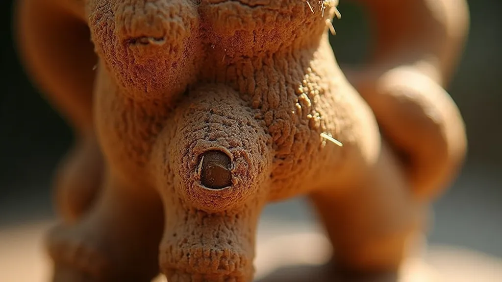 Detailed carved wooden figure
