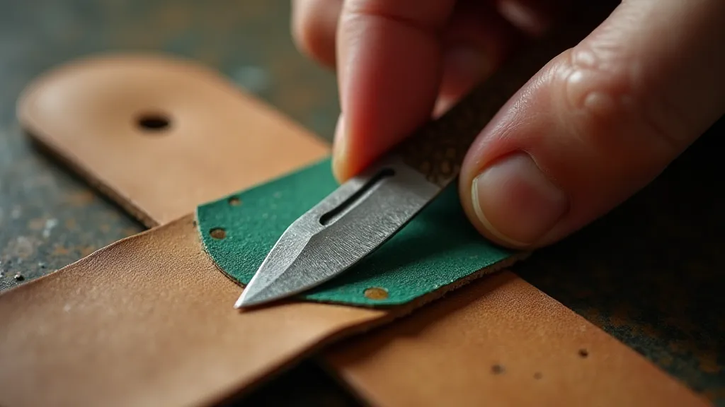 Using a leather strop to sharpen a penknife