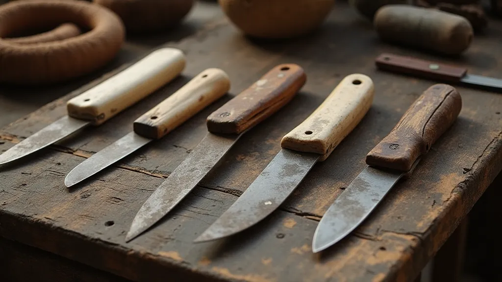 Collection of old penknives