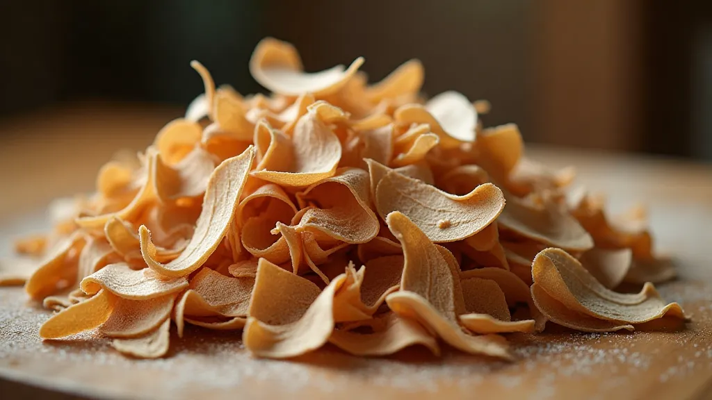 Pile of wood shavings